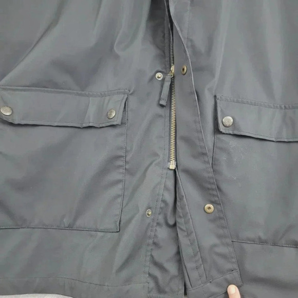 Gant Mens L Windbreaker Overcoat Button Zip Closure Dark Gray 9CT - Picture 8 of 11